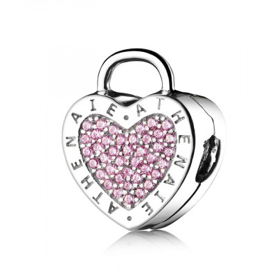 Charm | Abalorio Corazón con Apertura Clip Plata de Ley
