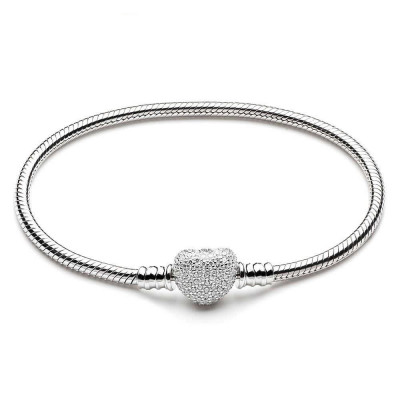Pulsera Plata de Ley  Corazón